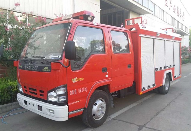 五十鈴水罐消防車(3-3.5T)|慶鈴五十鈴600P消防車|JDF5070GXFSG20/Q型水罐消防車生產廠家